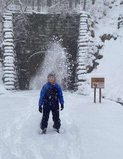 Elroy Sparta Trail Tunnel 3 in the Winter